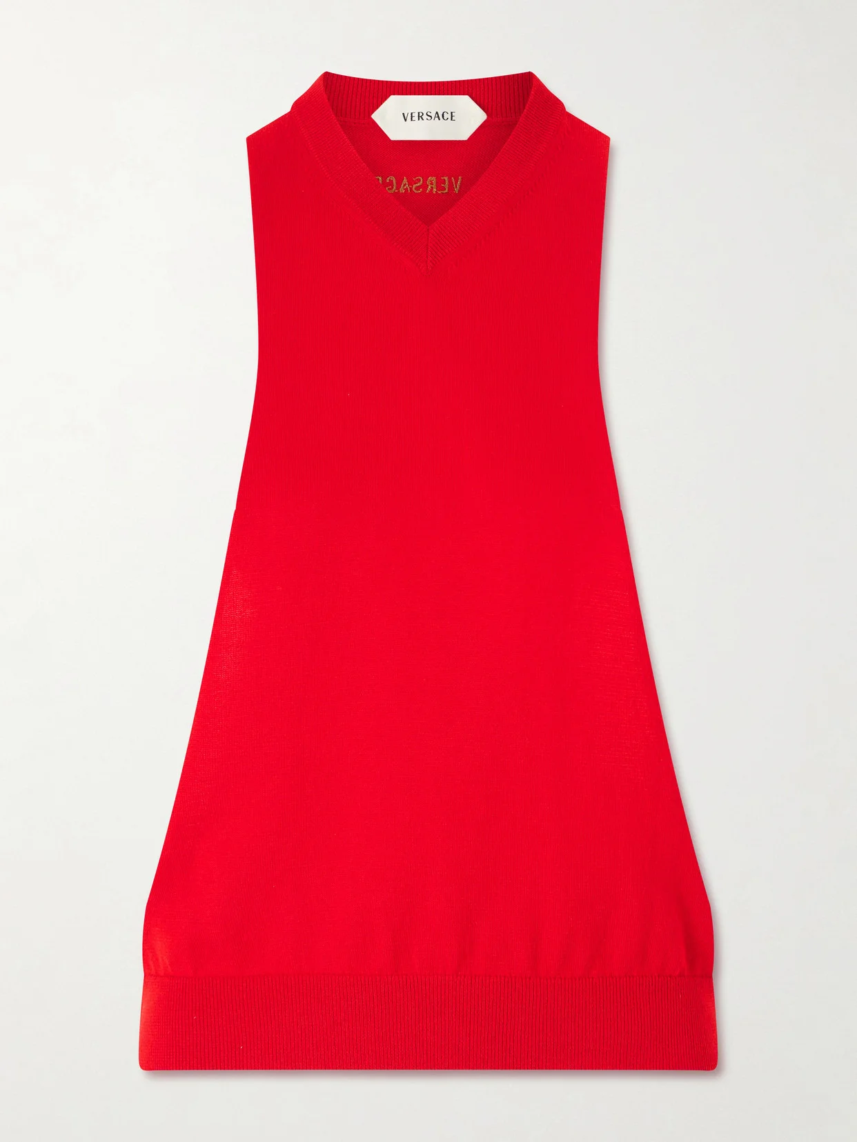 Sleeveless Embroidered Cotton Tank Top - 1