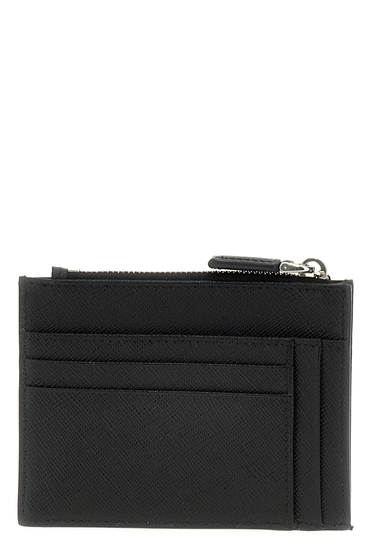 Saffiano logo card holder - 2