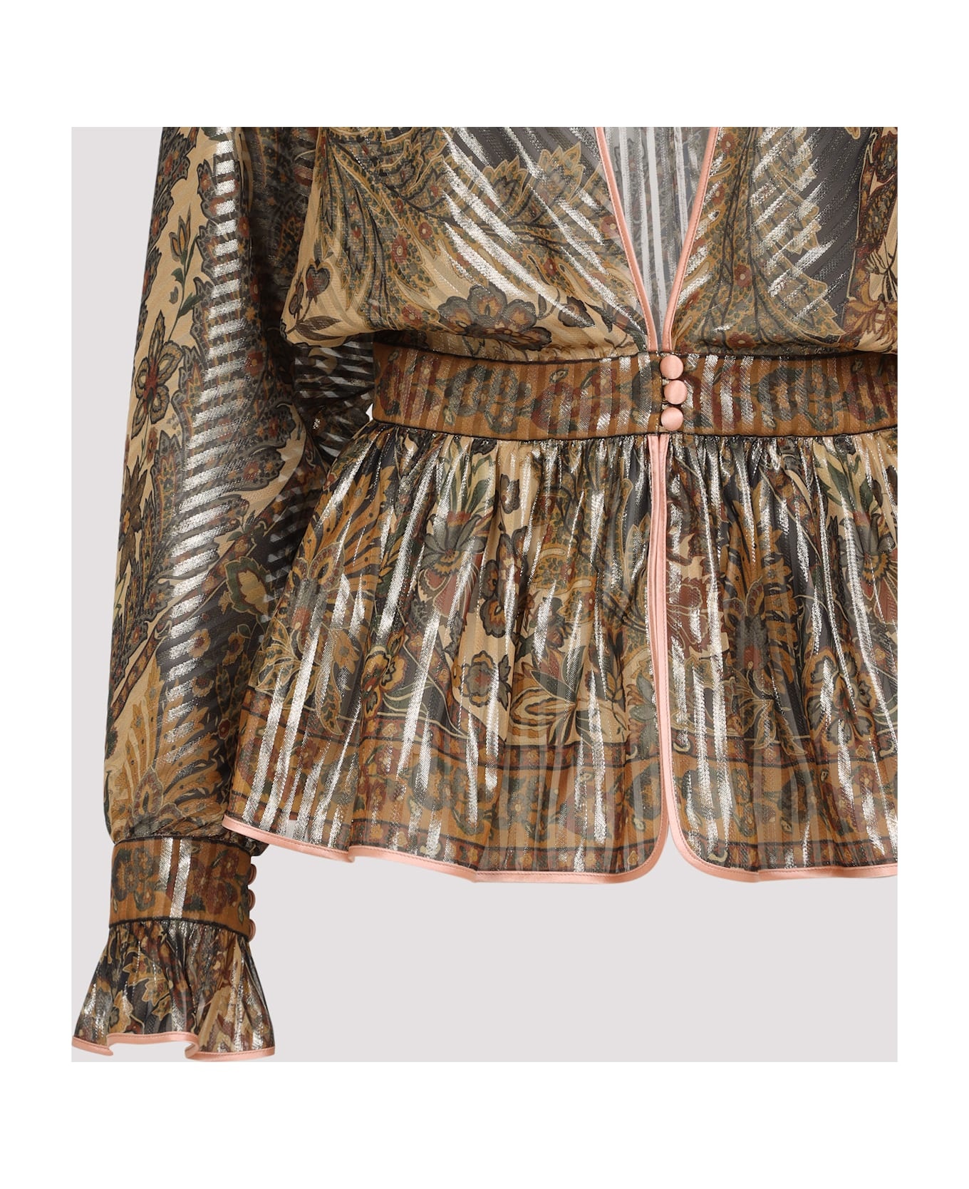 Printed Pekin Blouse - 5