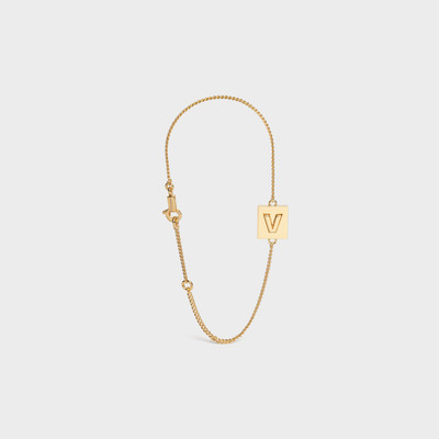 CELINE Alphabet V Bracelet in Brass outlook