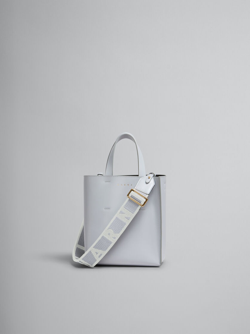 MUSEO MINI BAG IN GREY LEATHER - 1