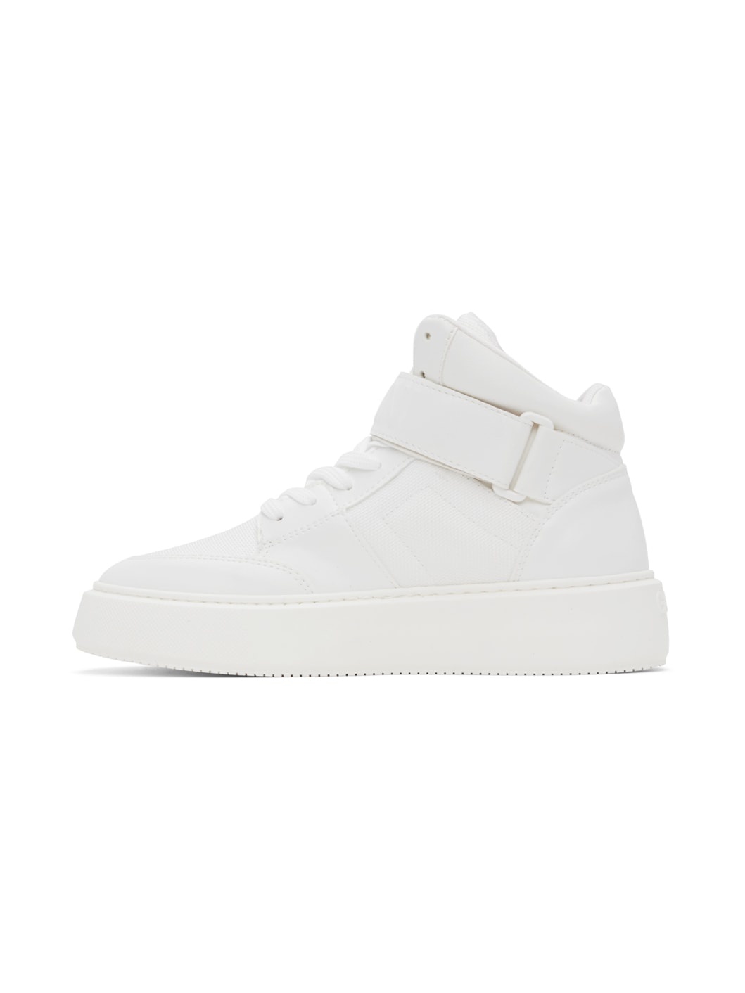 White Sporty Mix High-Top Sneakers - 3