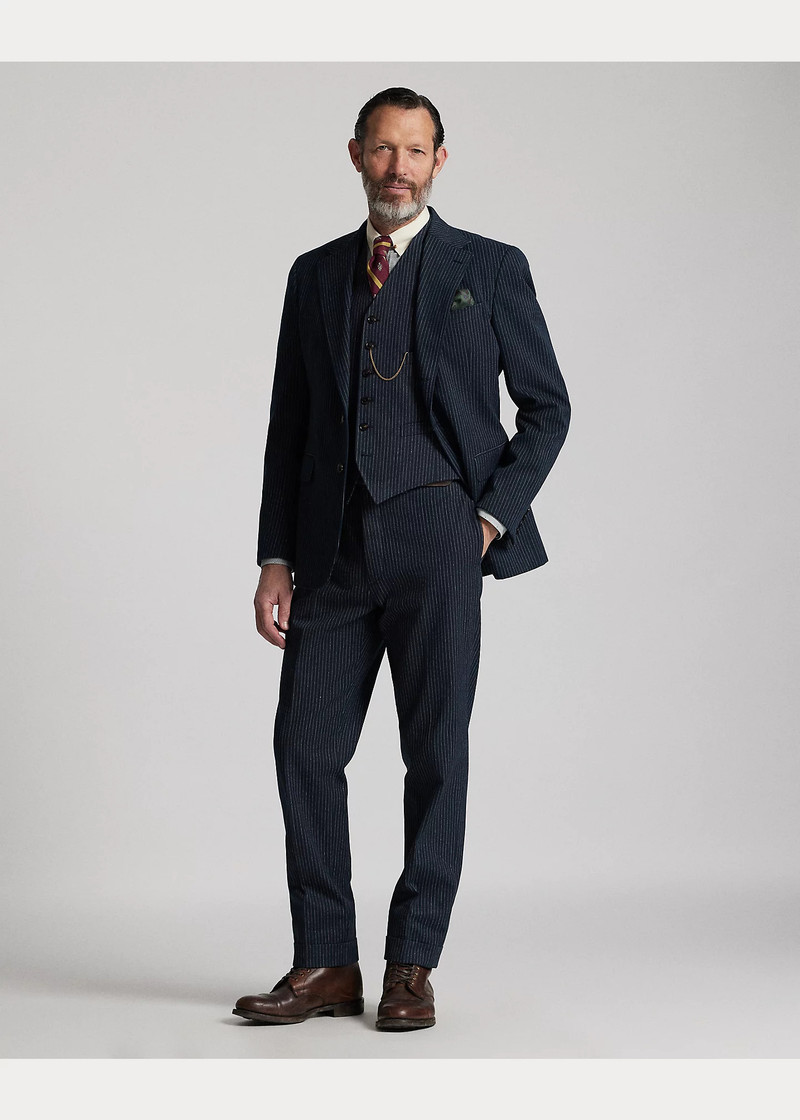 RRL by Ralph Lauren Slim Striped Herringbone Suit Trouser outlook