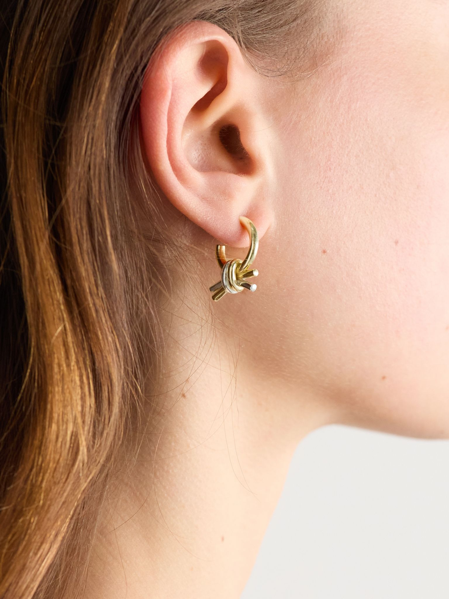 Gold-plated and silver earrings Gold - 2