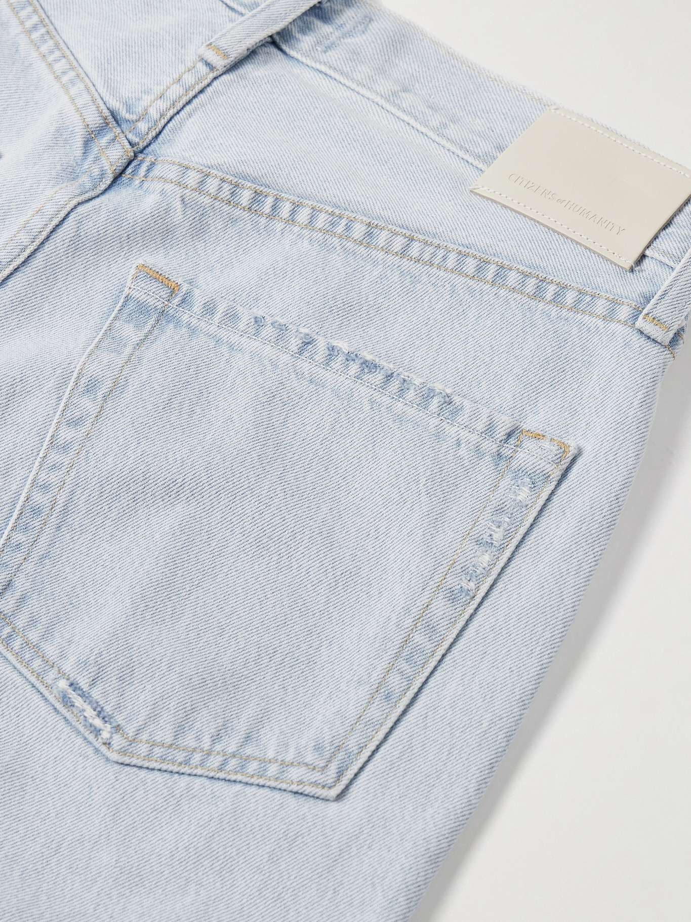 Ayla cropped frayed high-rise wide-leg jeans Light denim - 6