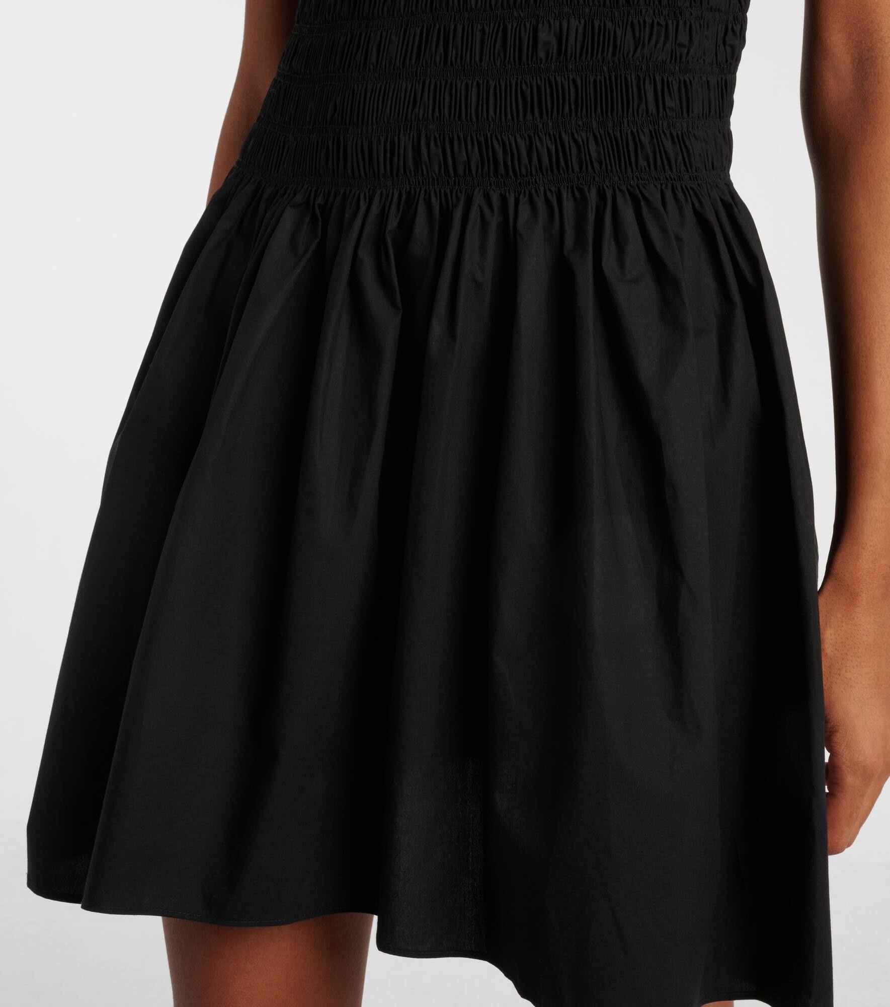 Shirred cotton minidress - 5
