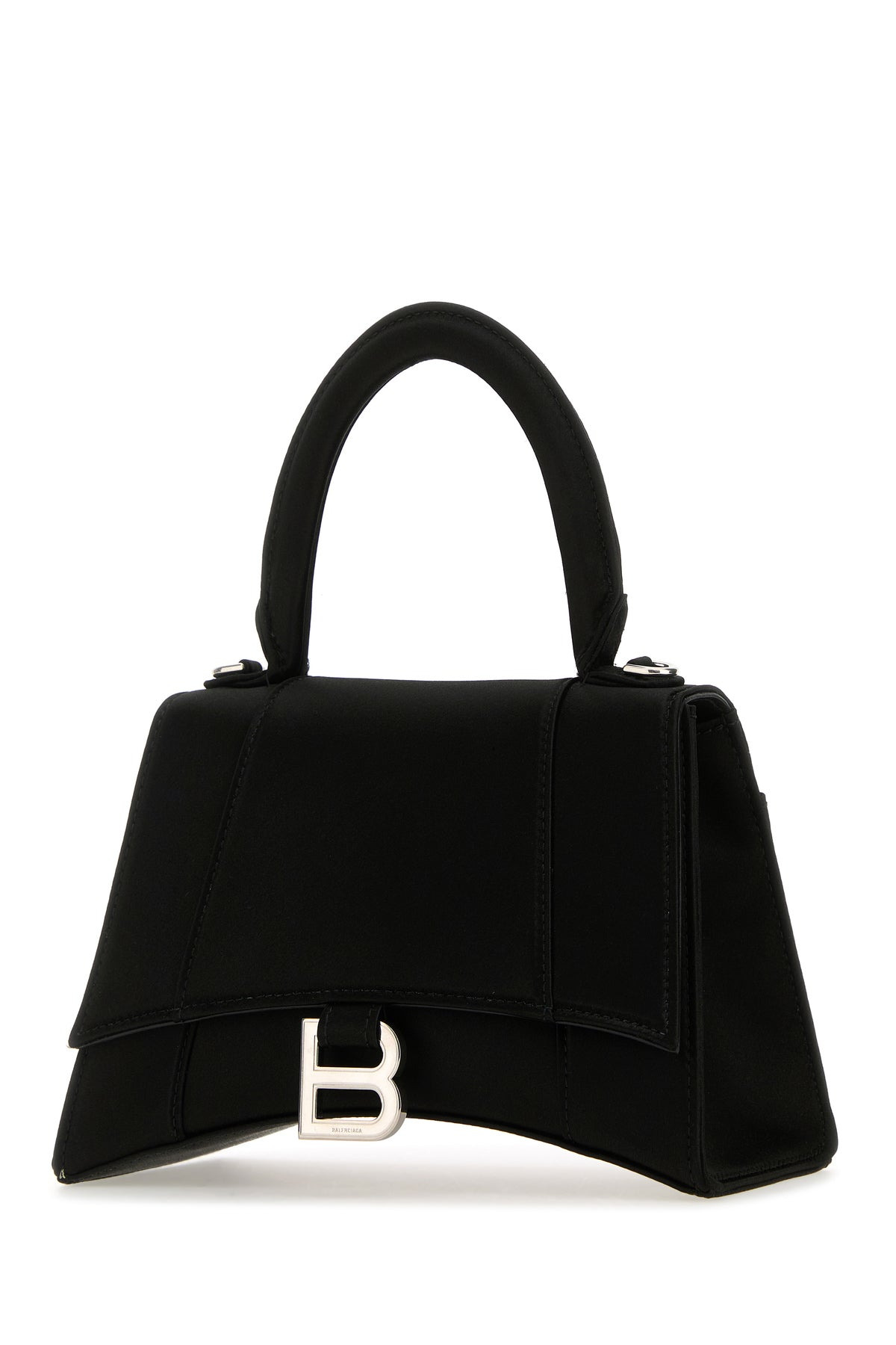 Black satin small Hourglass handbag - 2