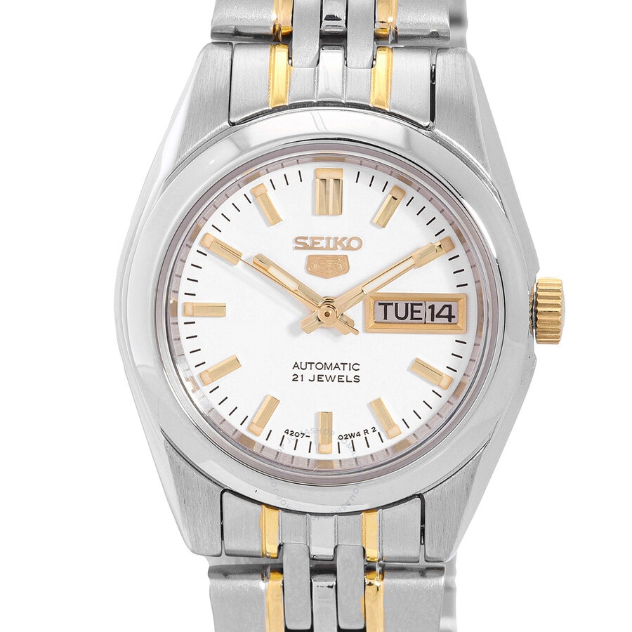 Seiko - Seiko Series 5 Automatic White Dial Ladies Watch SYMA35K1 - 4