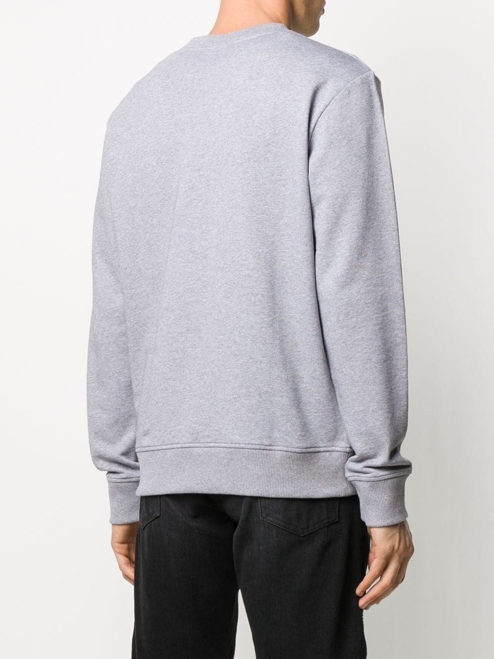 flocked logo sweatshirt - 4