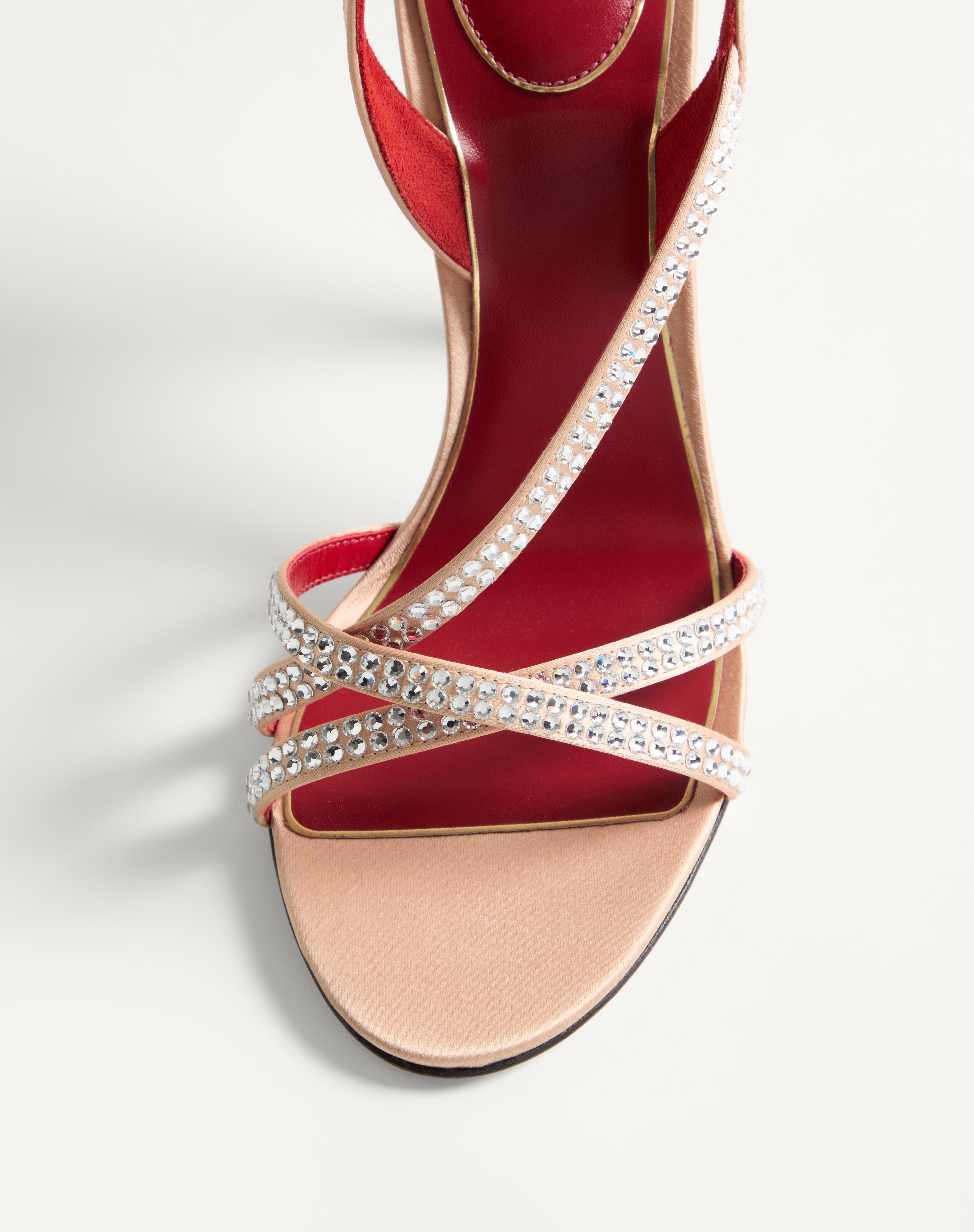DANS LE FOYER SATIN SANDAL WITH CRYSTALS 105MM - 6
