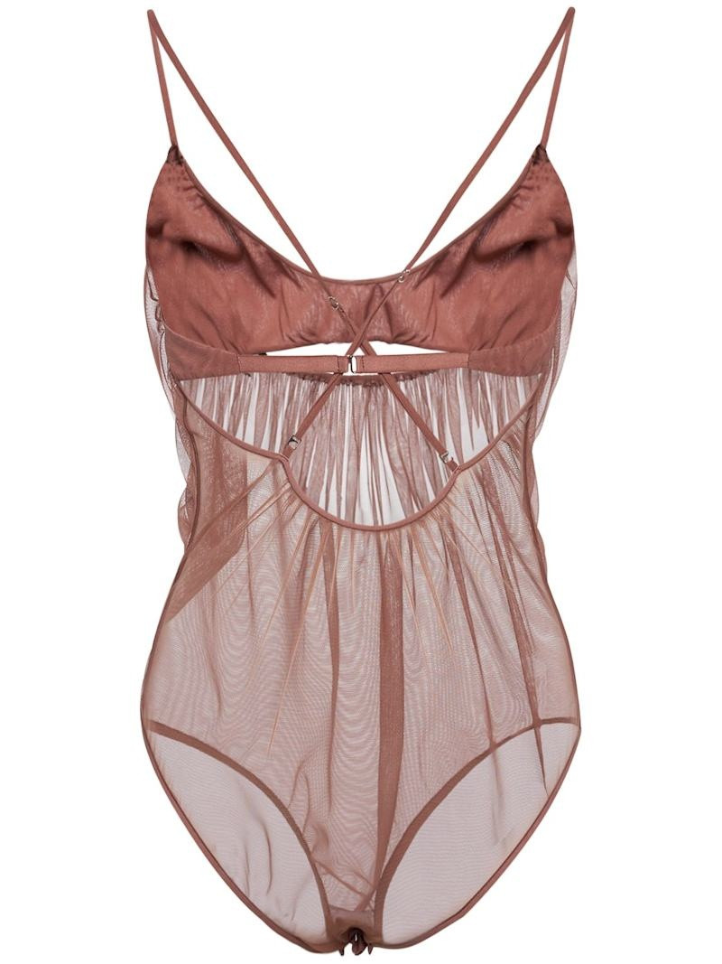 NENSI DOJAKA Layered mesh cutout bodysuit outlook