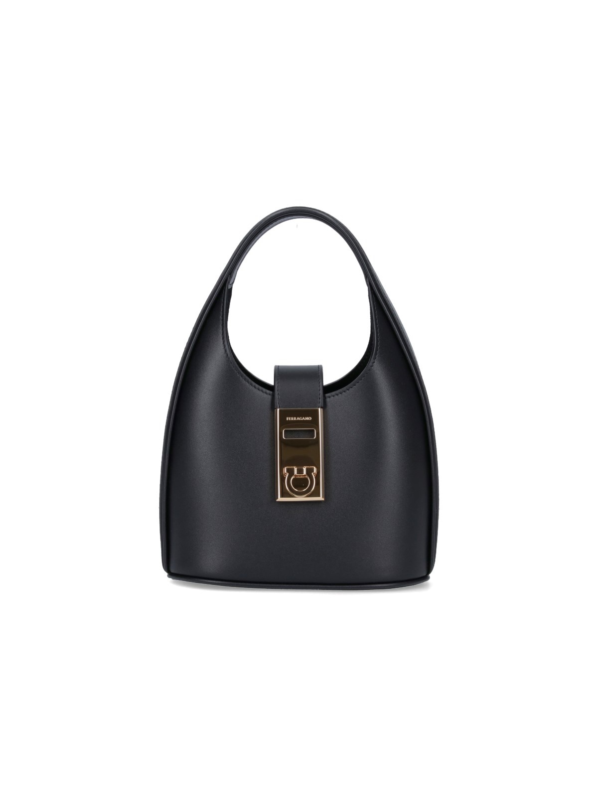 トートバッグ Ferragamo Mini Hobo Bag With Gold Gancini Accent FERRAGAMO MINI HOBO BAG 