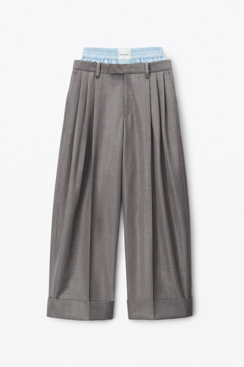 LAYERED TAILORED TROUSER IN WOOL BLEND 1