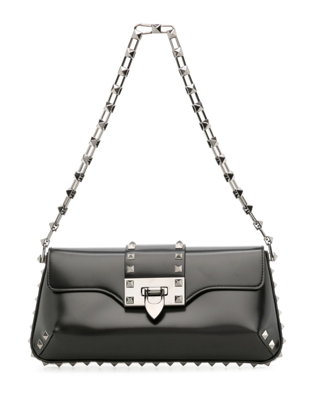 Rockstud leather shoulder bag - 1