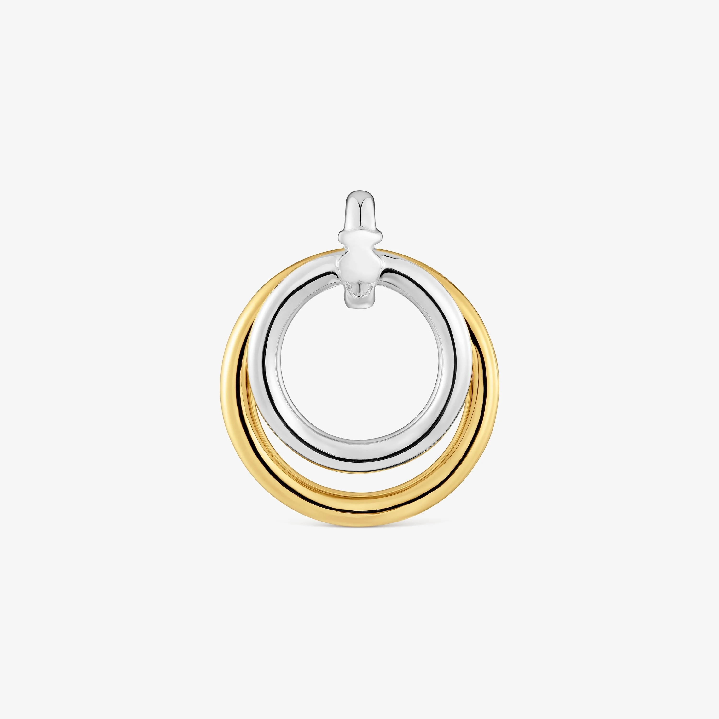 Two-tone Double hoop pendant TOUS Straight - 1