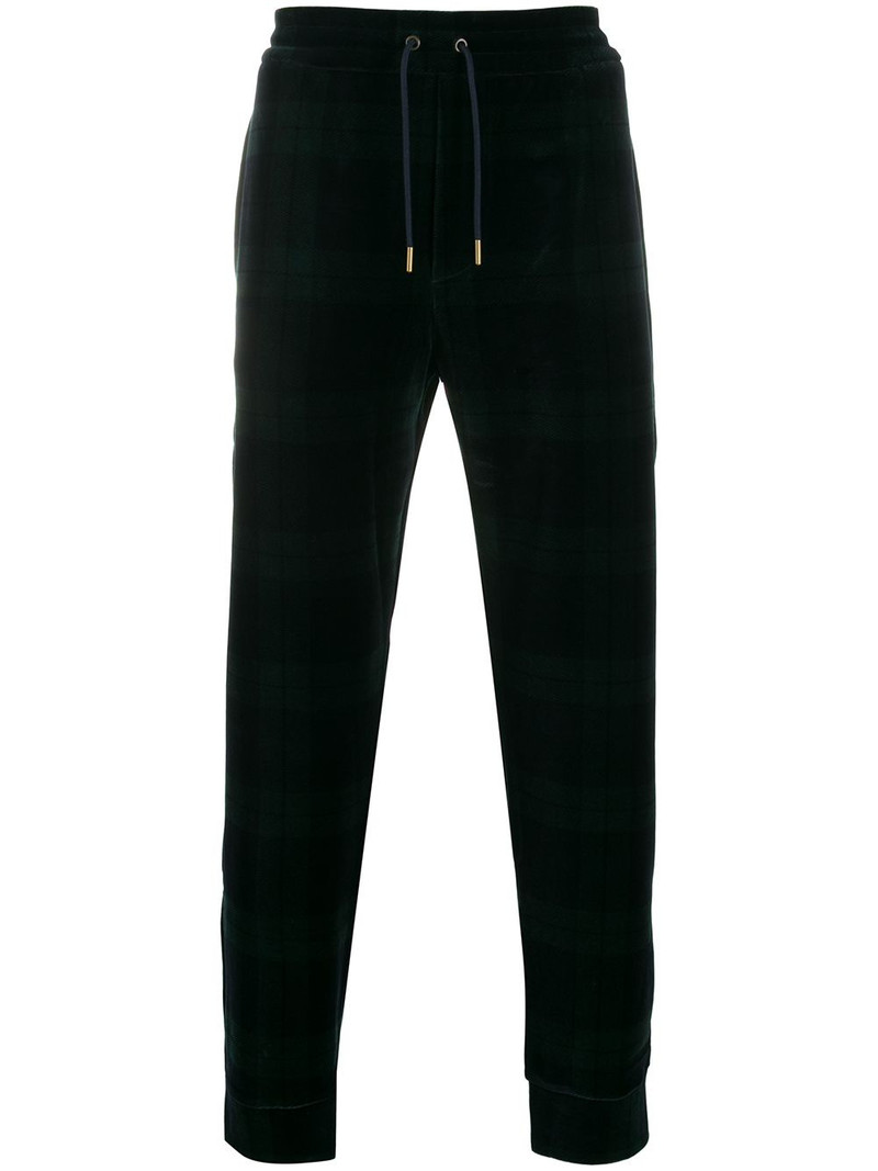 tartan print joggers 1