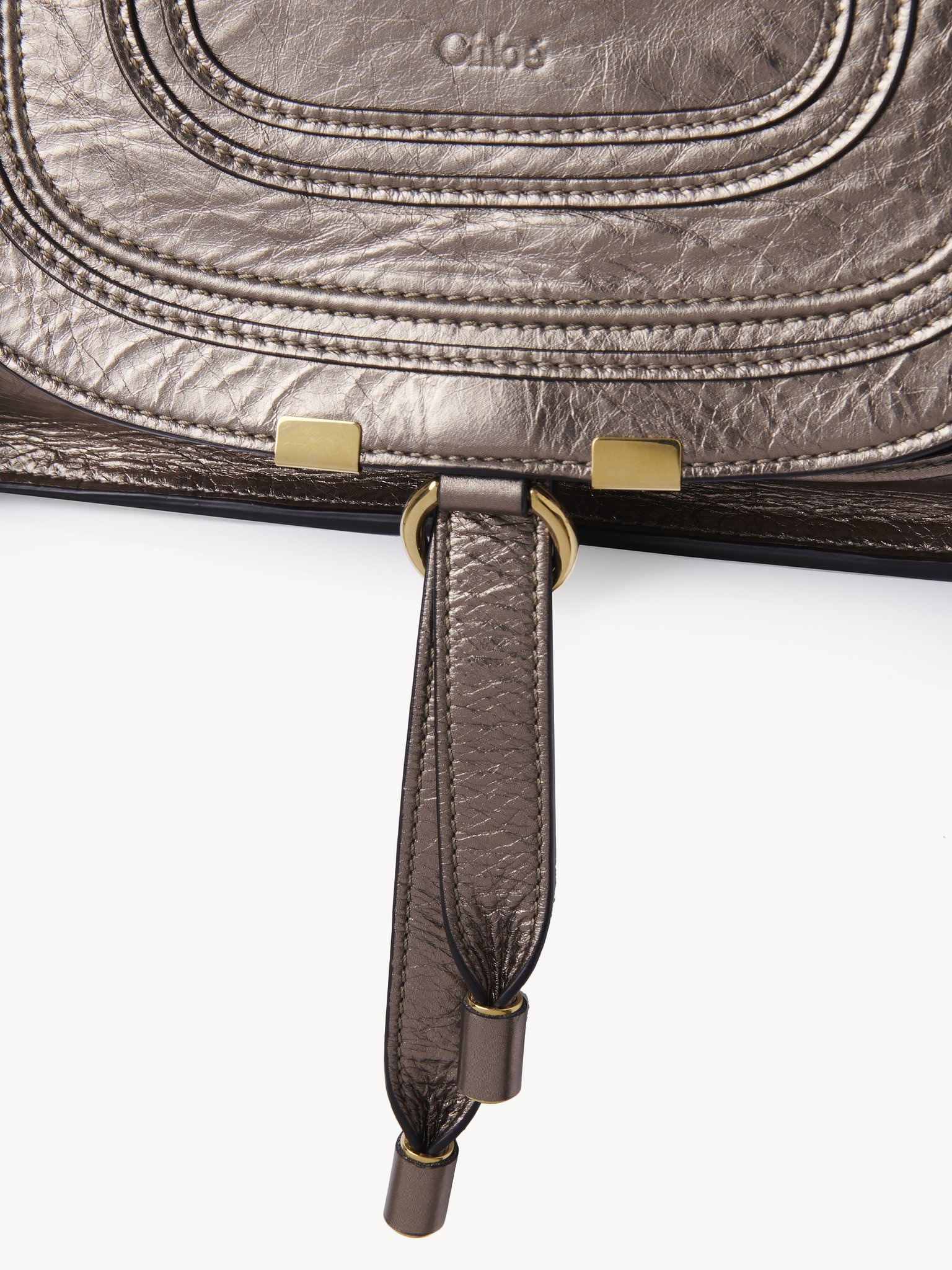SMALL MARCIE BAG IN METALLIZED LEATHER - 6