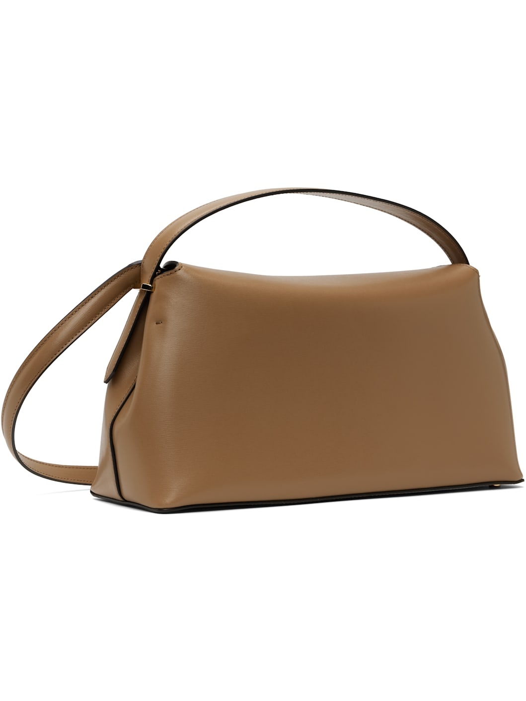 Taupe T-Lock Leather Top Handle Bag - 3