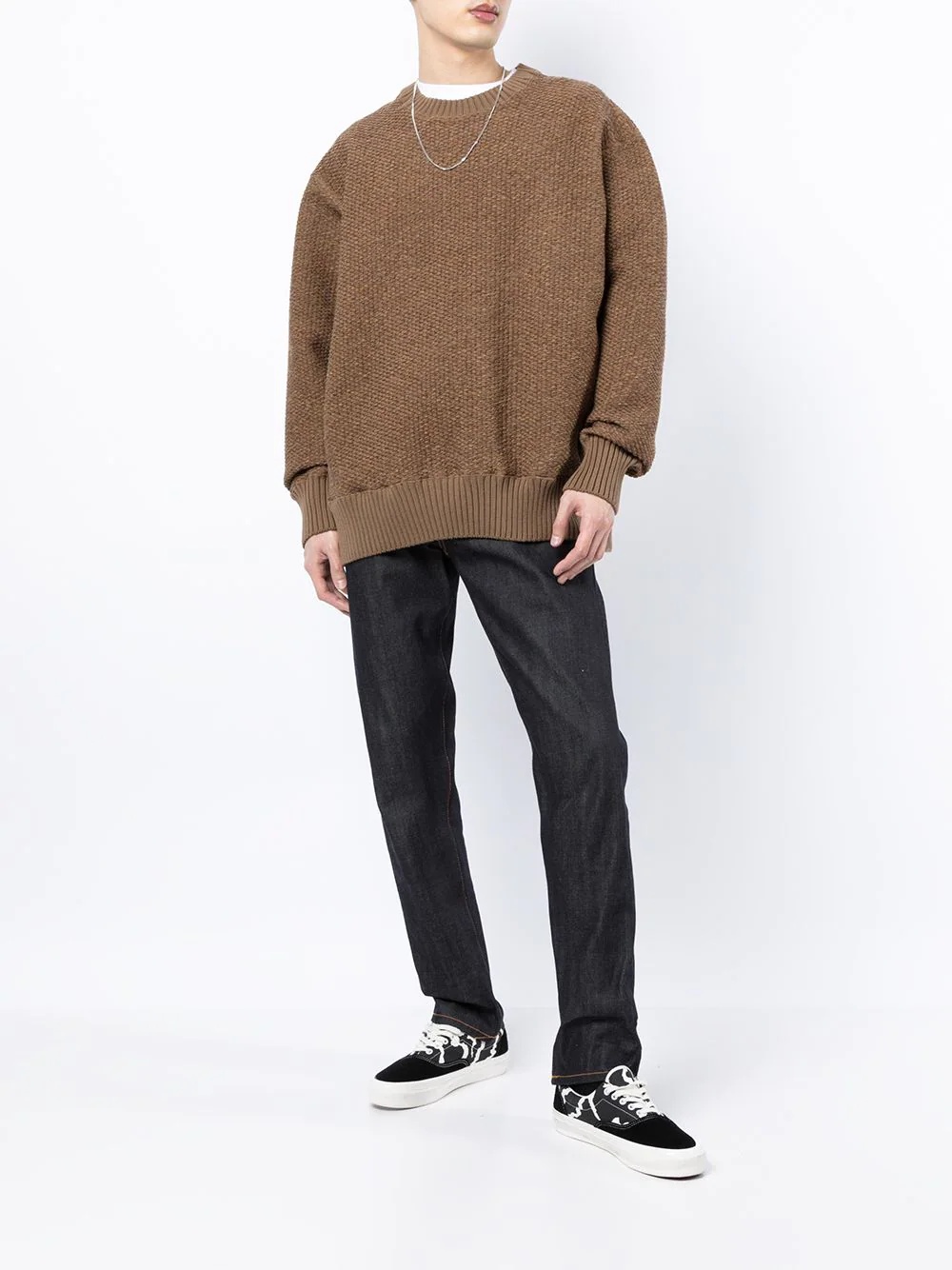 ribbed crew-neck jumper - 2