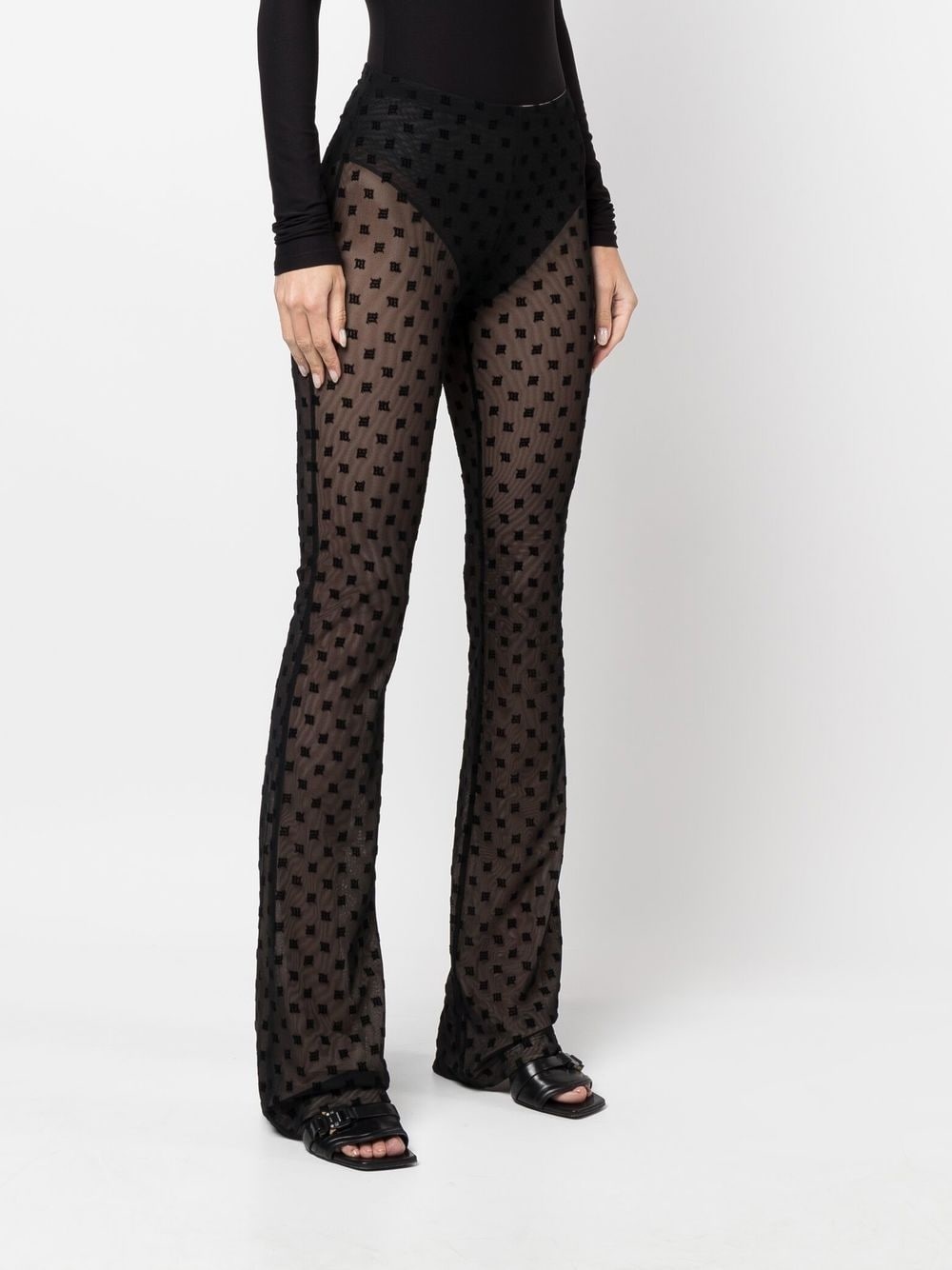 sheer long leg trousers - 3