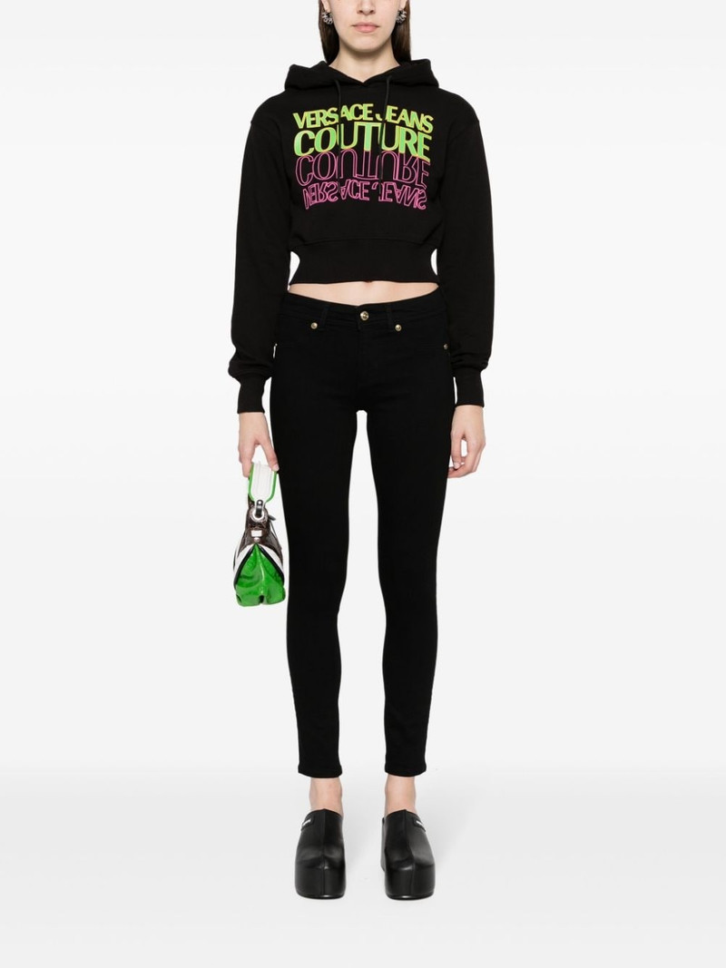 VERSACE JEANS COUTURE logo-print cotton hoodie outlook