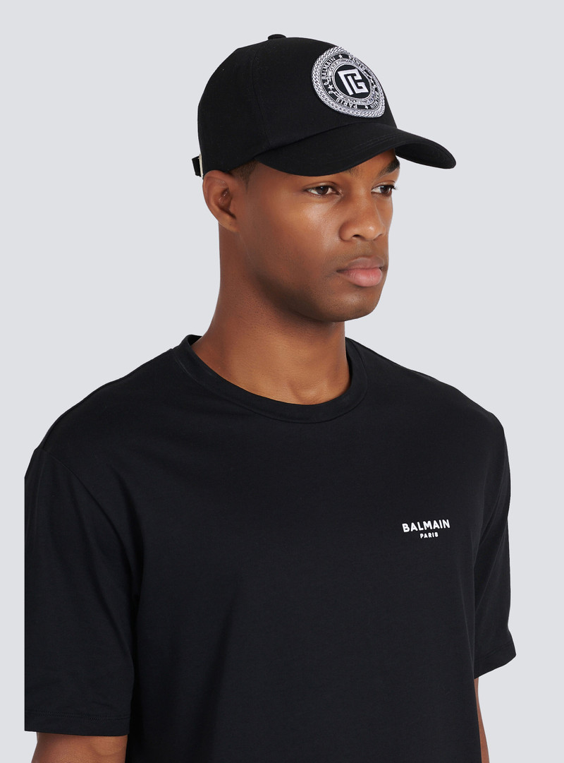Balmain Cotton cap with Balmain monogram badge outlook