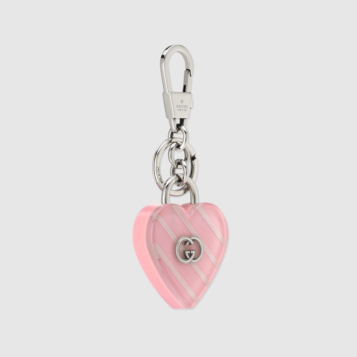 Interlocking G heart-shaped keychain - 2