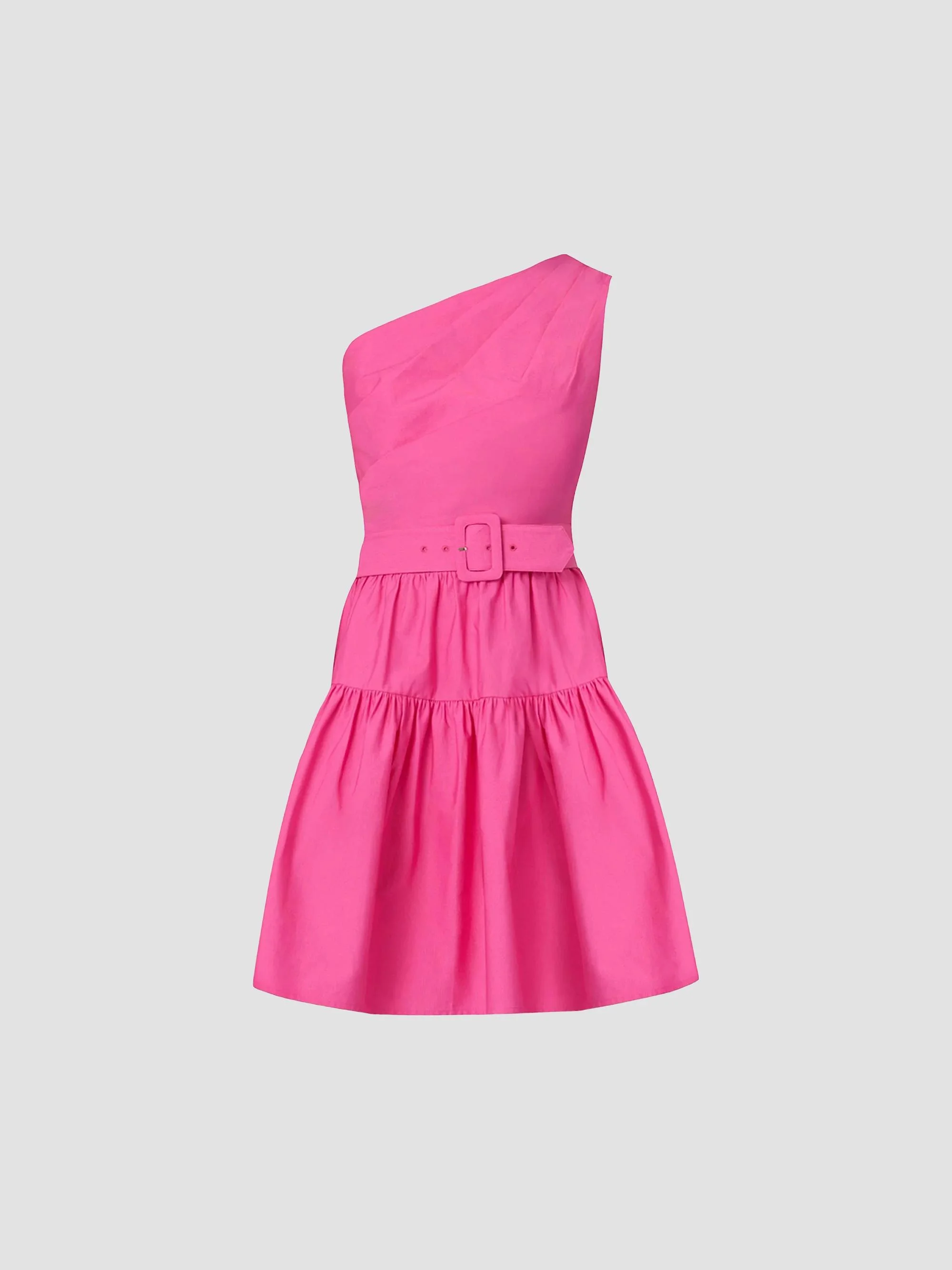 Women's Crawford One-Shoulder Belted Mini Dress - Fuchsia - 1