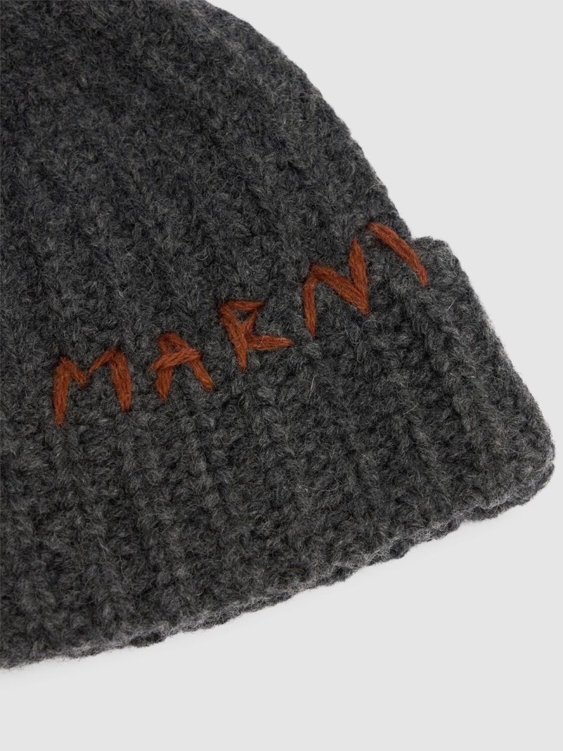 Handmade logo wool beanie - 2