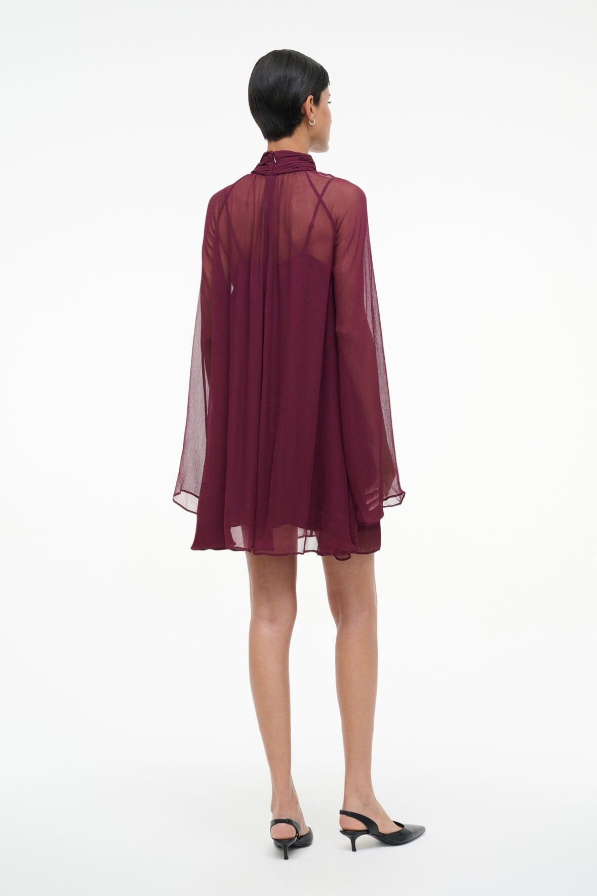STAUD ESTHER MINI DRESS SYRAH - 4