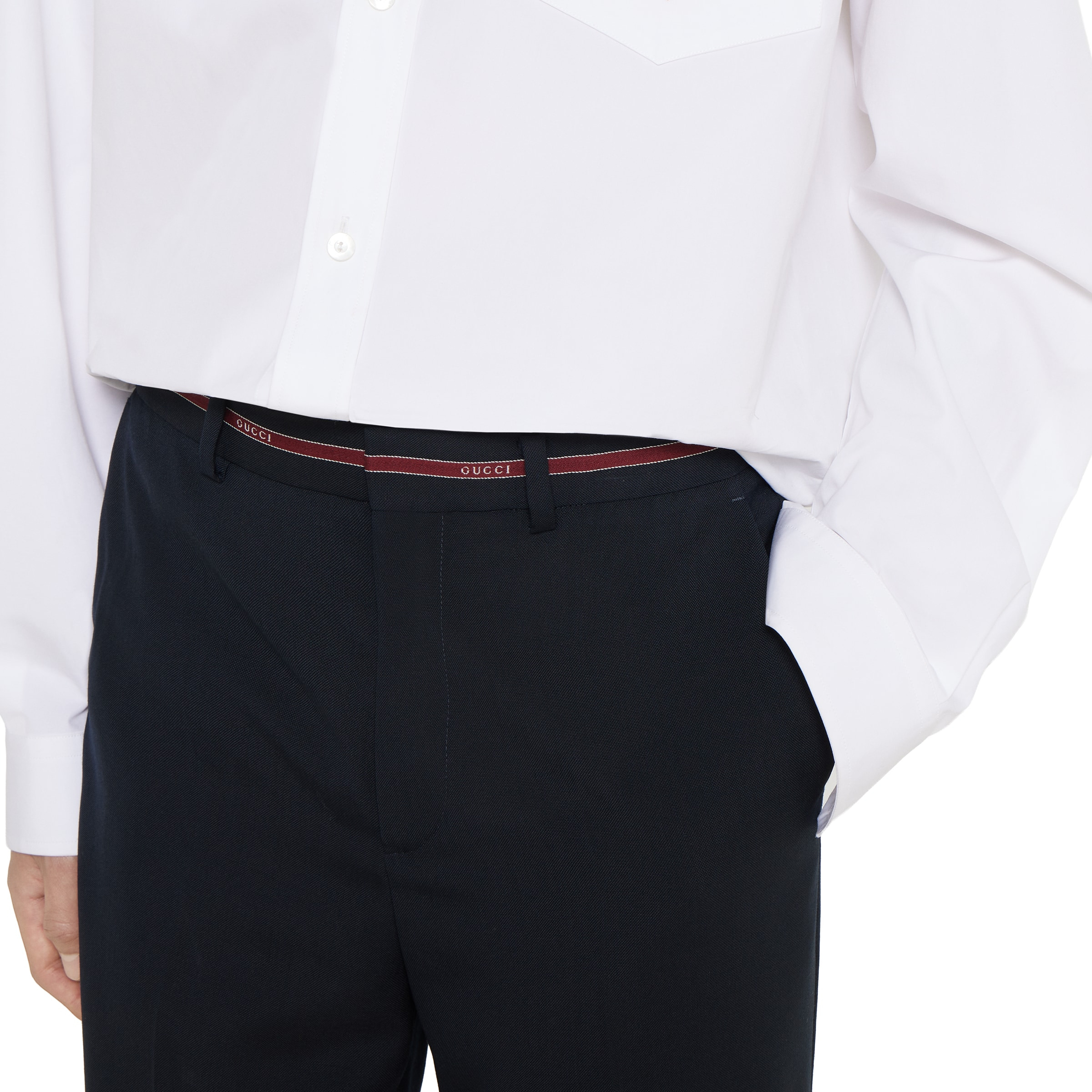 Wool pant with selvedge detail - 5