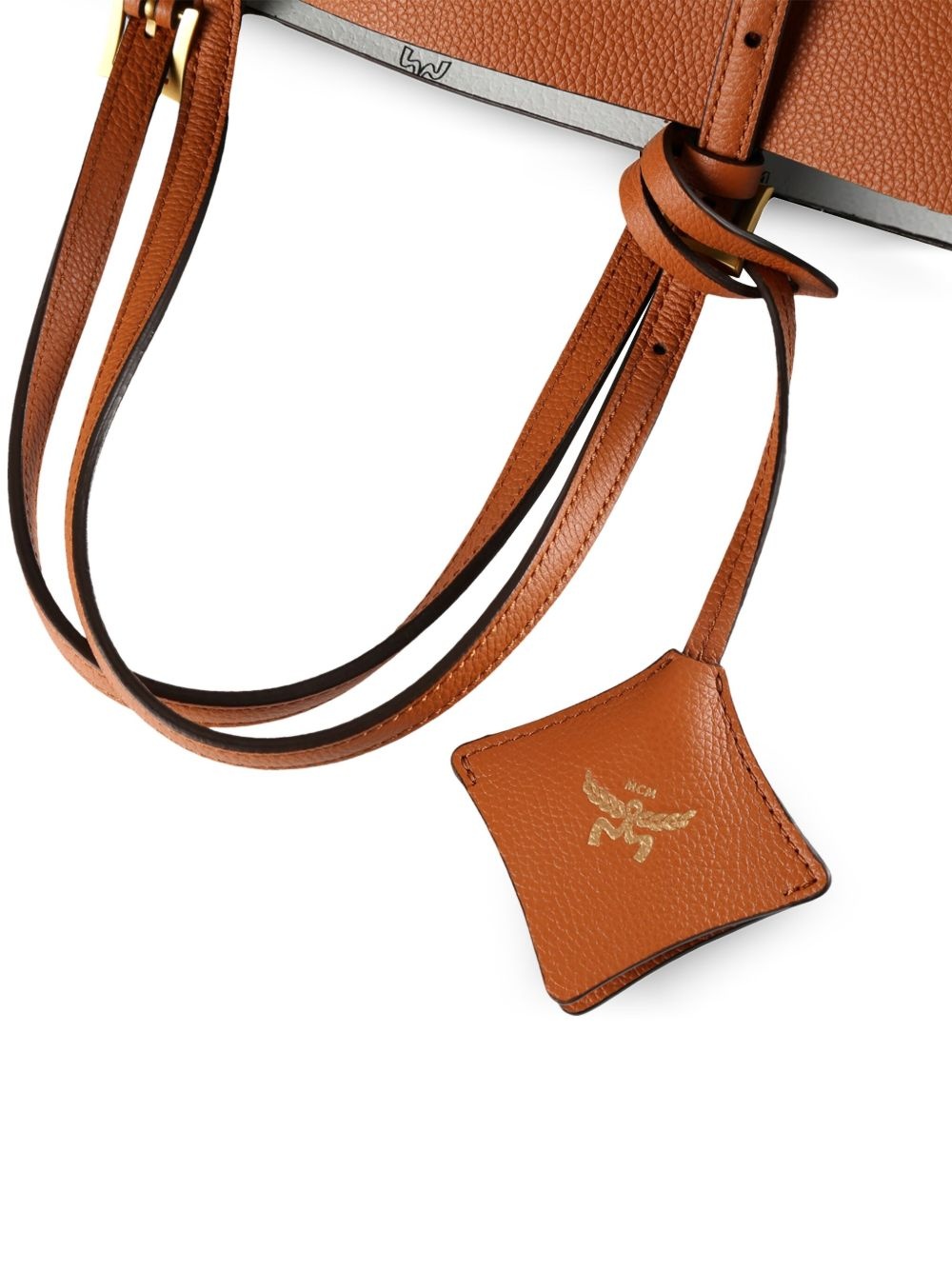 embossed-logo leather tote bag - 3
