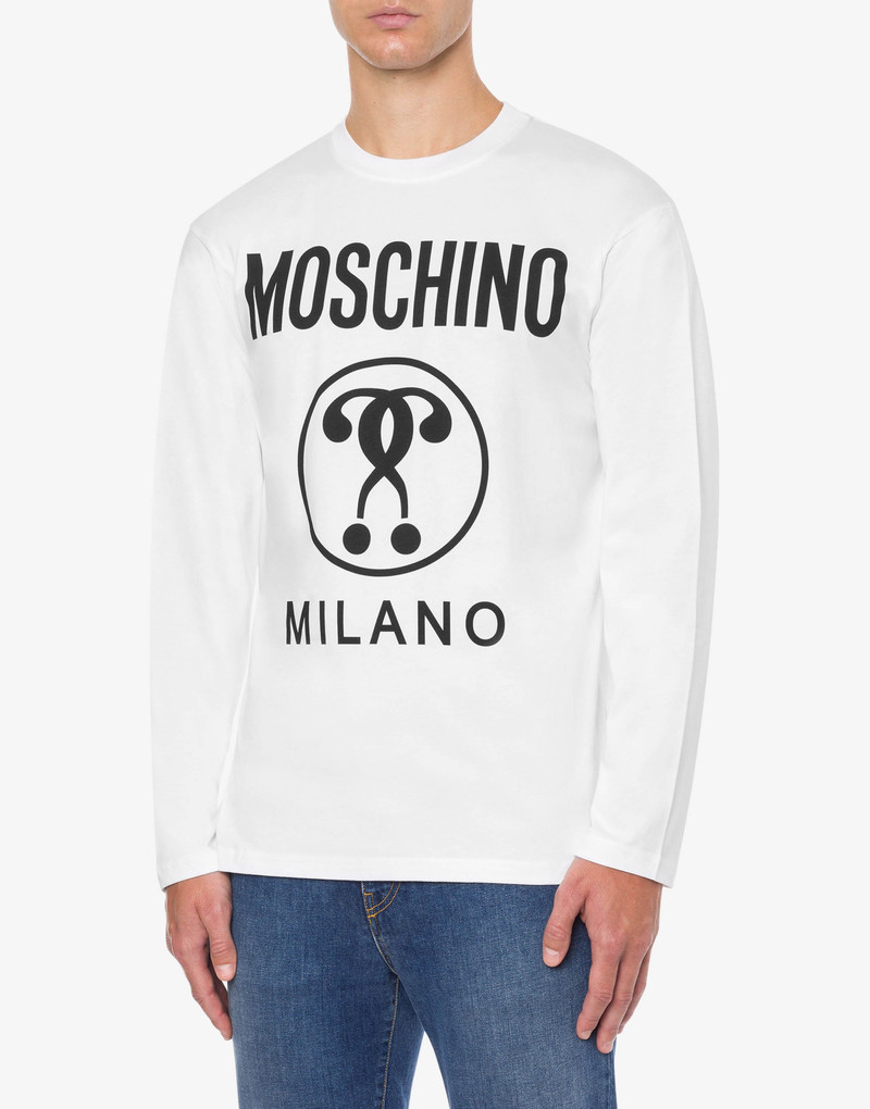 Moschino DOUBLE QUESTION MARK JERSEY T-SHIRT outlook