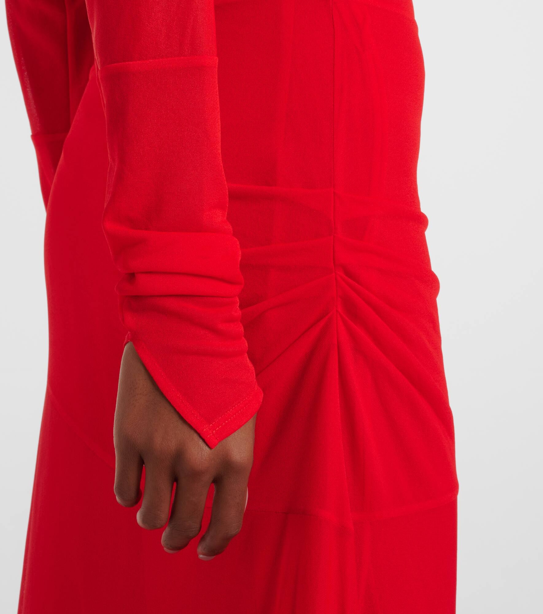 Paula sheer crêpe jersey gown - 5