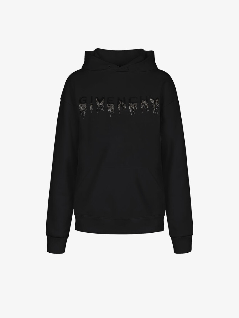 GIVENCHY faded effect embroidered hoodie 1