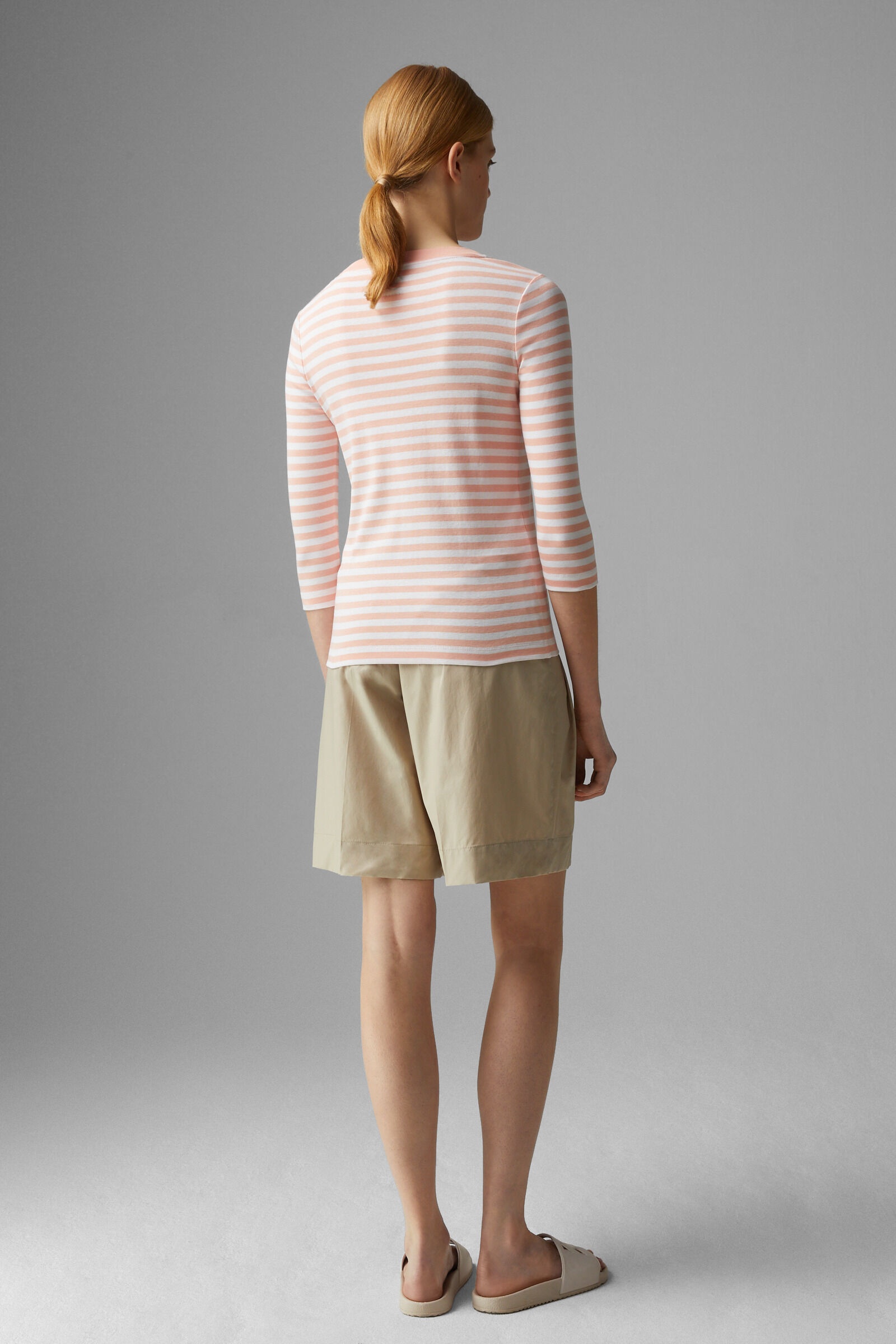 Louna Longsleeve in Apricot/White - 3