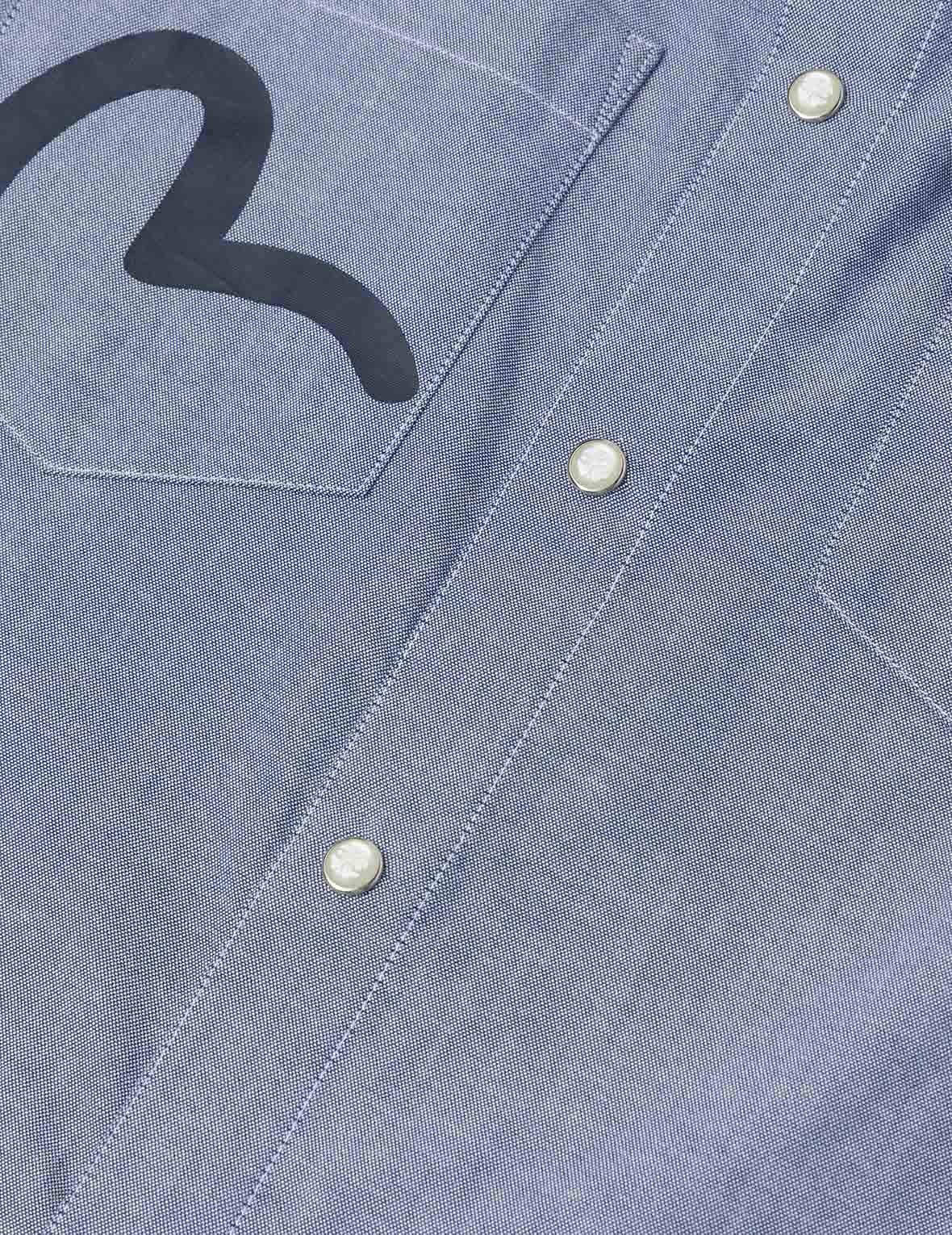 Half Kamon Embroidery and Print Relax Fit Shirt - 9