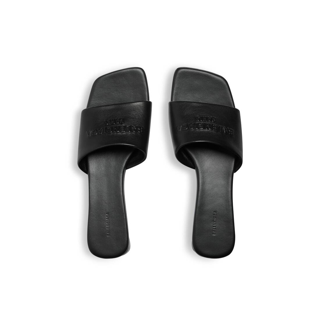 シューズ・サンダルその他 BALENCIAGA Woman Flat sandals Black 565547W1S80 1006 BALENCIAGA Women's Duty Free Flat Sandal in Black | REVERSIBLE