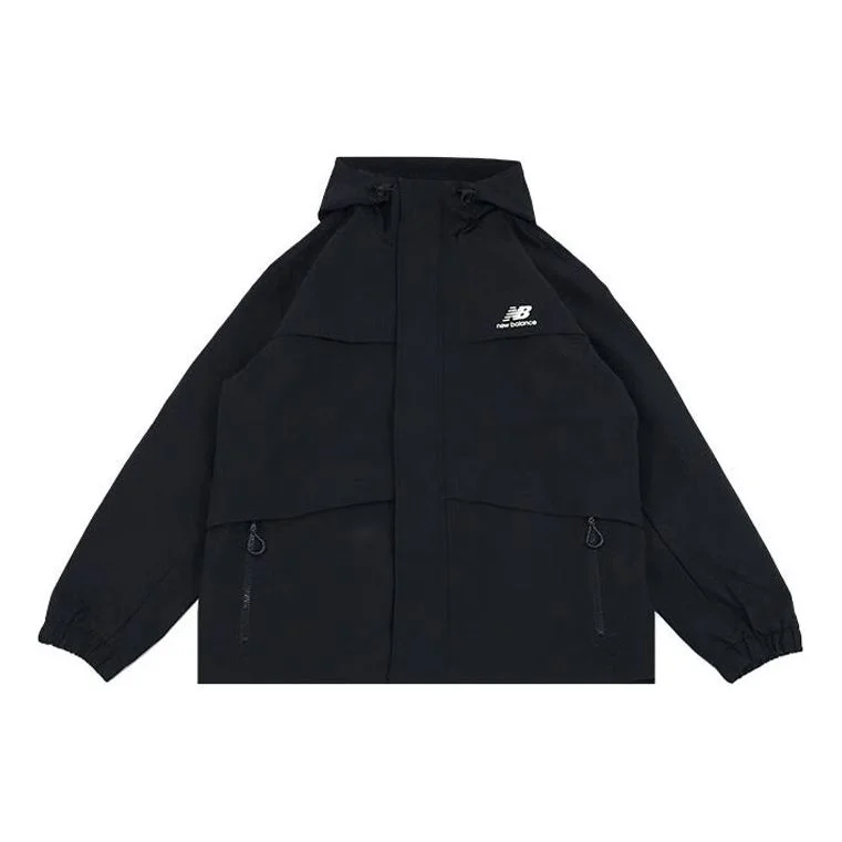 New Balance Logo Urban Remix Woven Jacket 'Black' AMJ33359-BK - 1