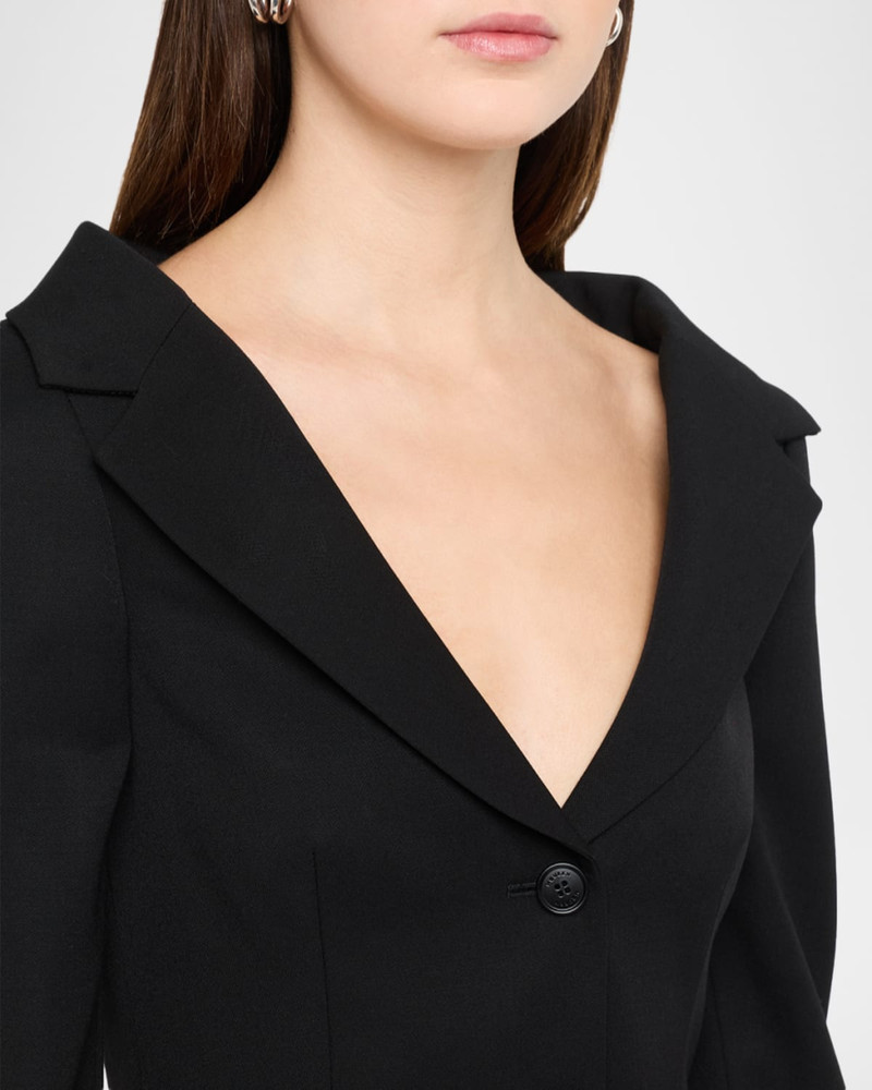 Off-The-Shoulder Single-Breasted Jacket 5