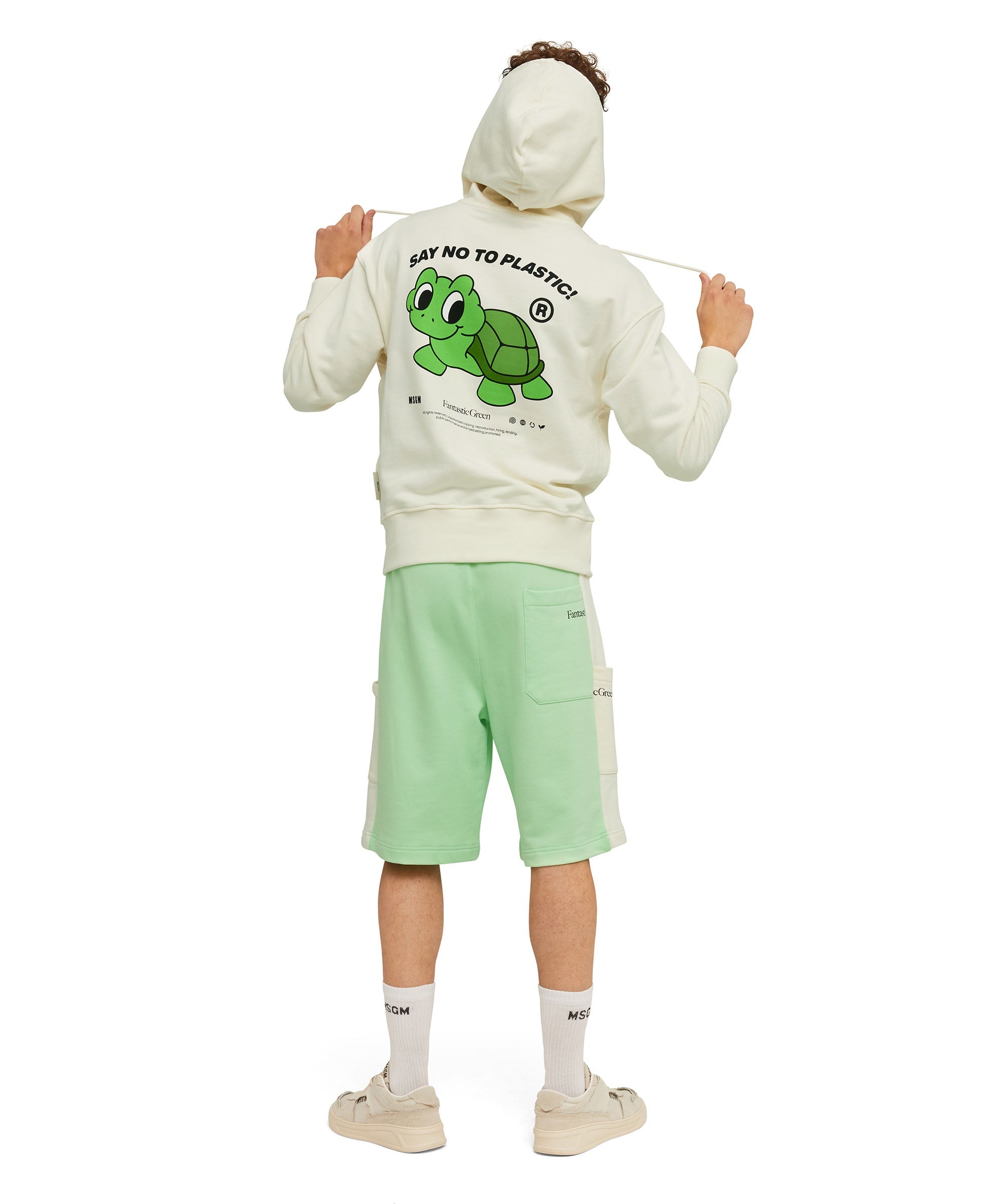 Organic cotton hooded sweatshirt from the MSGM Fantastic Green Capsule - 7
