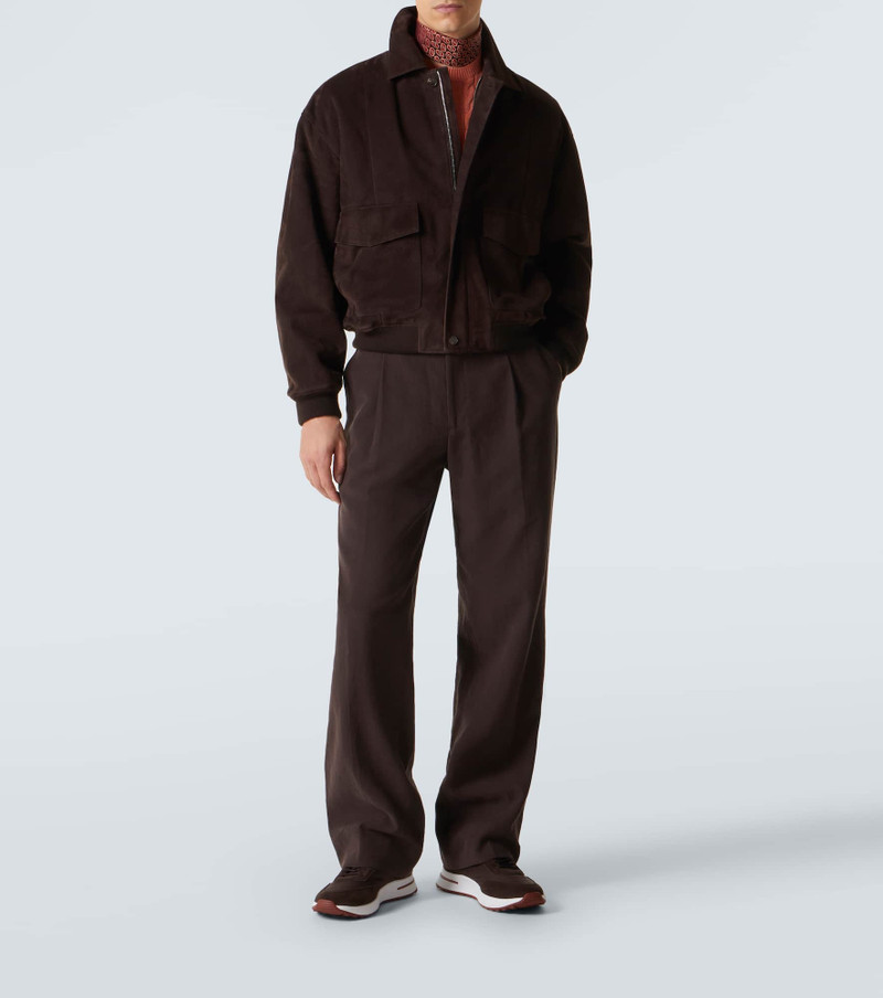 Loro Piana Week End Walk suede-trimmed sneakers outlook