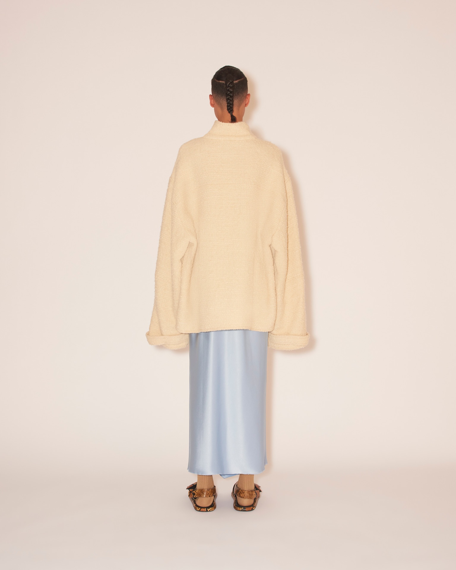 TASIA - Funnel neck jacket - Creme - 5