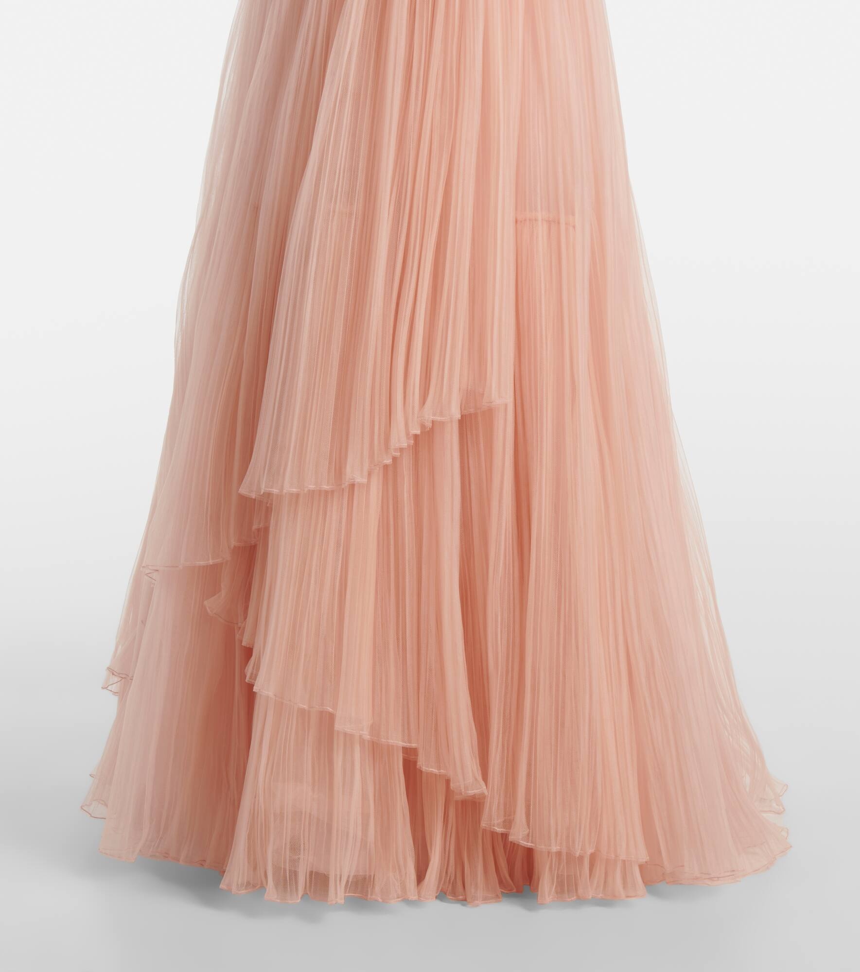 Marinel plissé tulle gown - 5