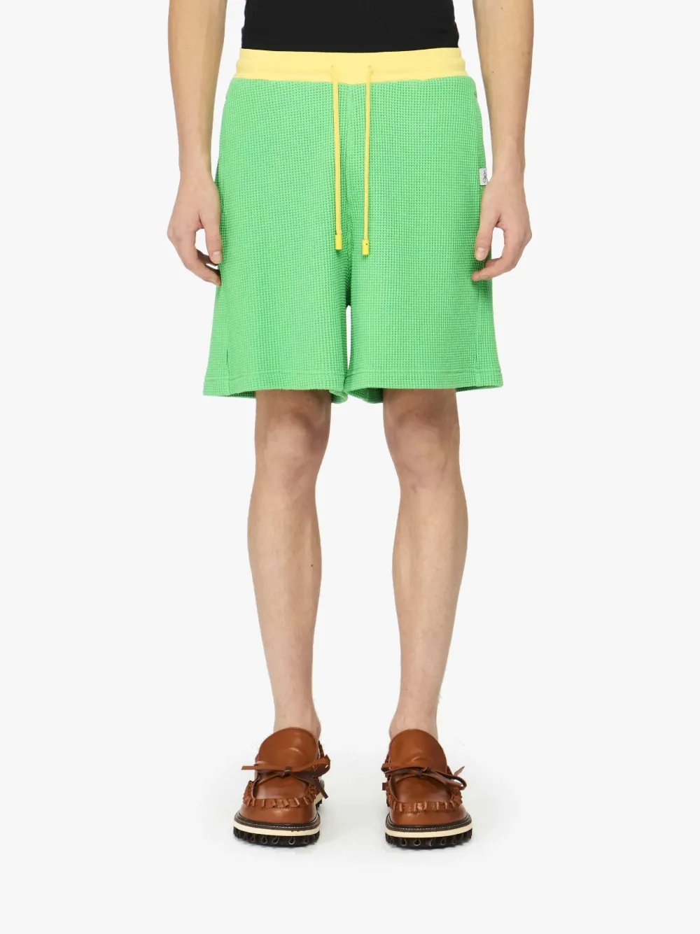 CONTRAST WAFFLE SHORTS - 2