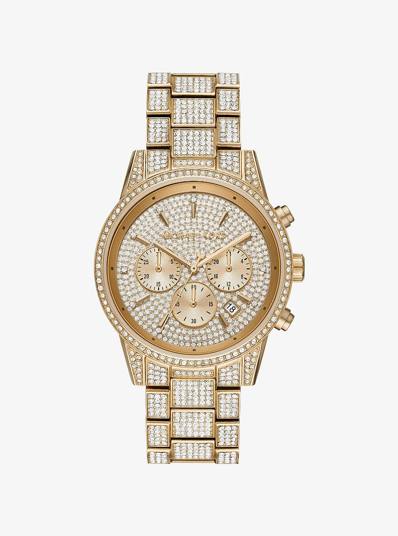 Bryant Pavé Gold-Tone Watch 1