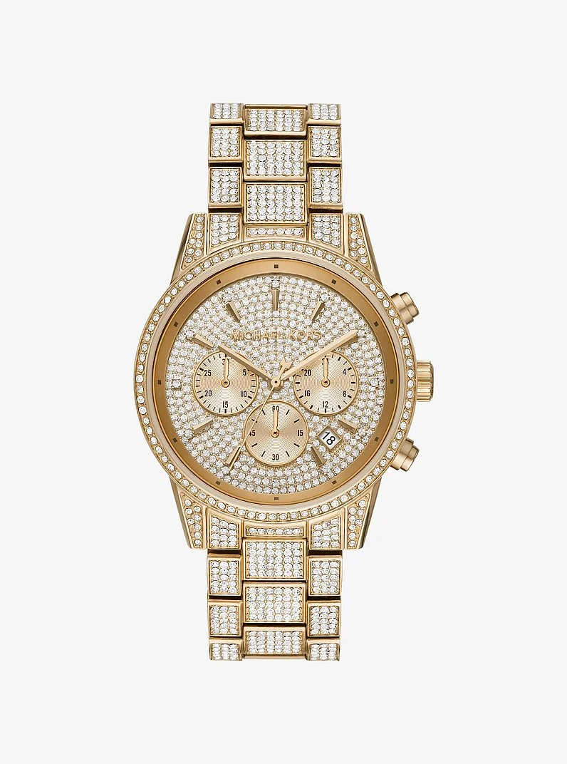 Bryant Pavé Gold-Tone Watch - 1