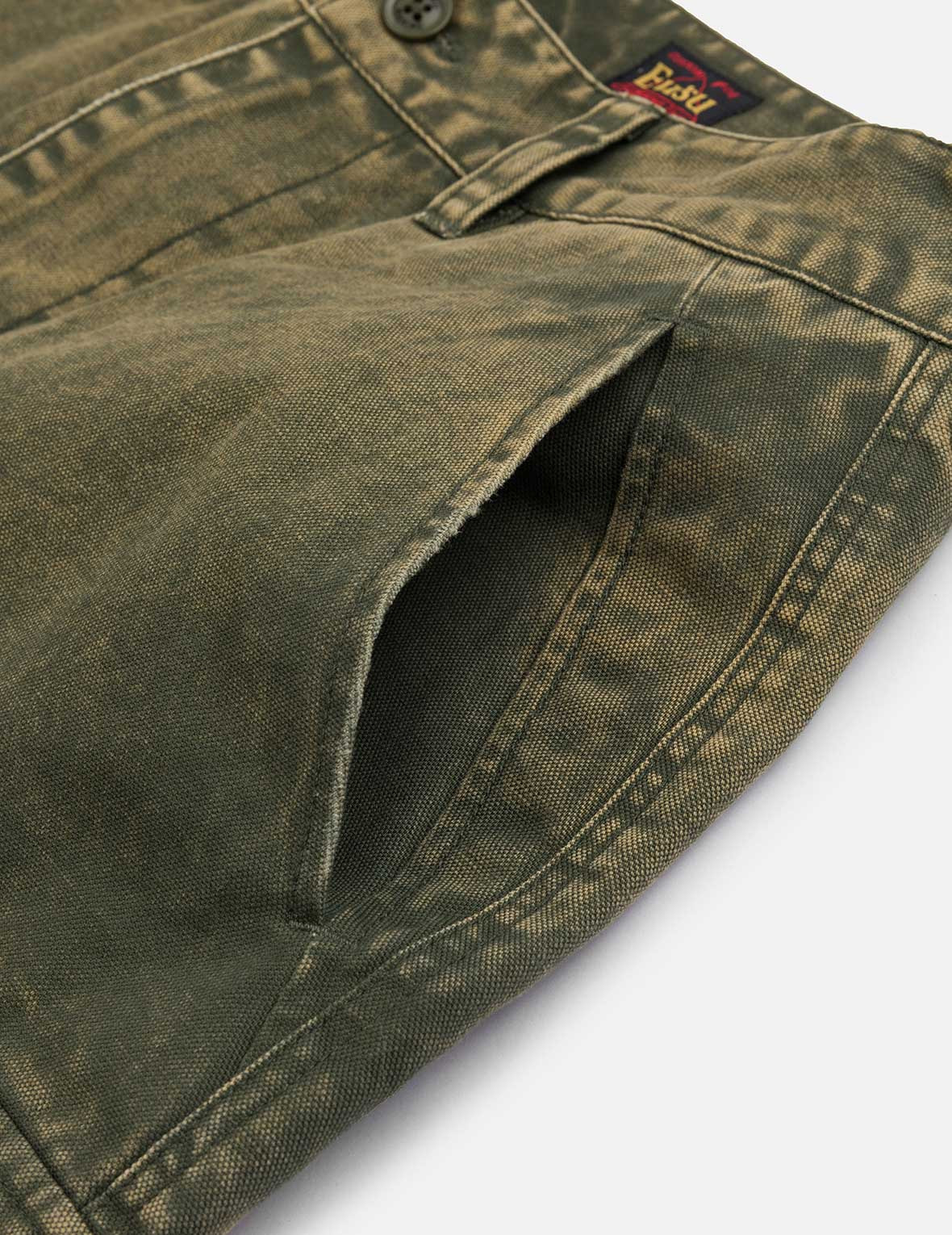Distressed Seagull Appliqué Embroidery and Multi-Pocket Loose Fit Cargo Pants - 9