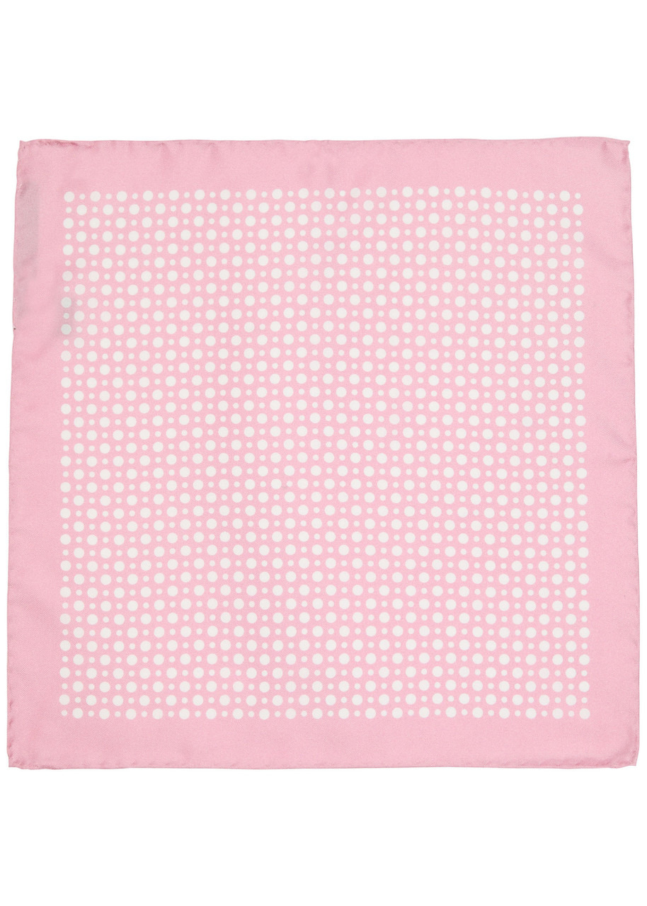 Boss X David Beckham Polka Dot-print Silk Pocket Square - 1