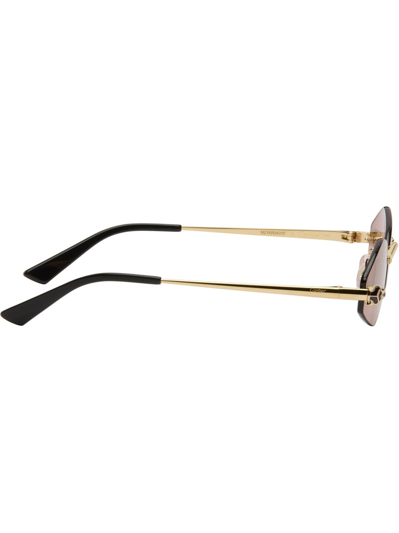 Cartier Gold Panthère de Cartier Sunglasses outlook